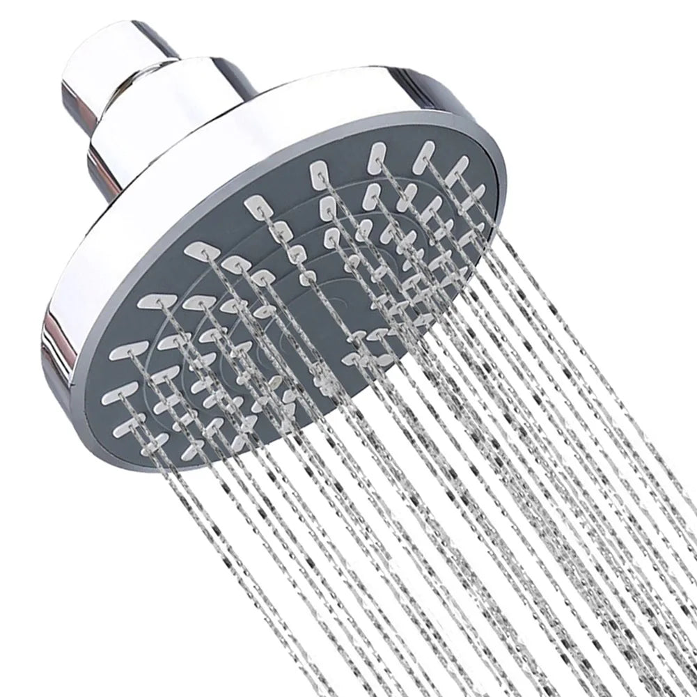 Pressure Chrome Shower Head Sprayer Adjustable Rainfall Wall Mounted