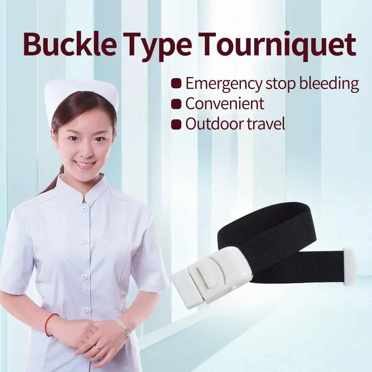 ‌Emergency Lock Tourniquet Nursing Rescue Kit Medical Tourniquet First Aid Revolving Door Buckle Outdoor Camping Survival Gear Peaceful Pleasures Health and Wellness