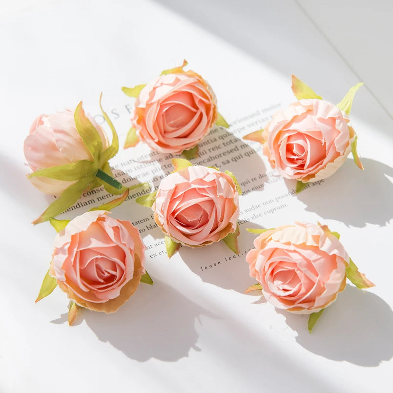 Silk Rose Flower Heads for Wedding & Home Décor | 10/30 Pcs