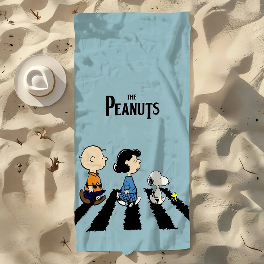 Cartoon Quick-Dry Beach Towel | Large Soft Pool & Gym Towel Quick-Dry Beach Towel Peaceful Pleasures Health and Wellness