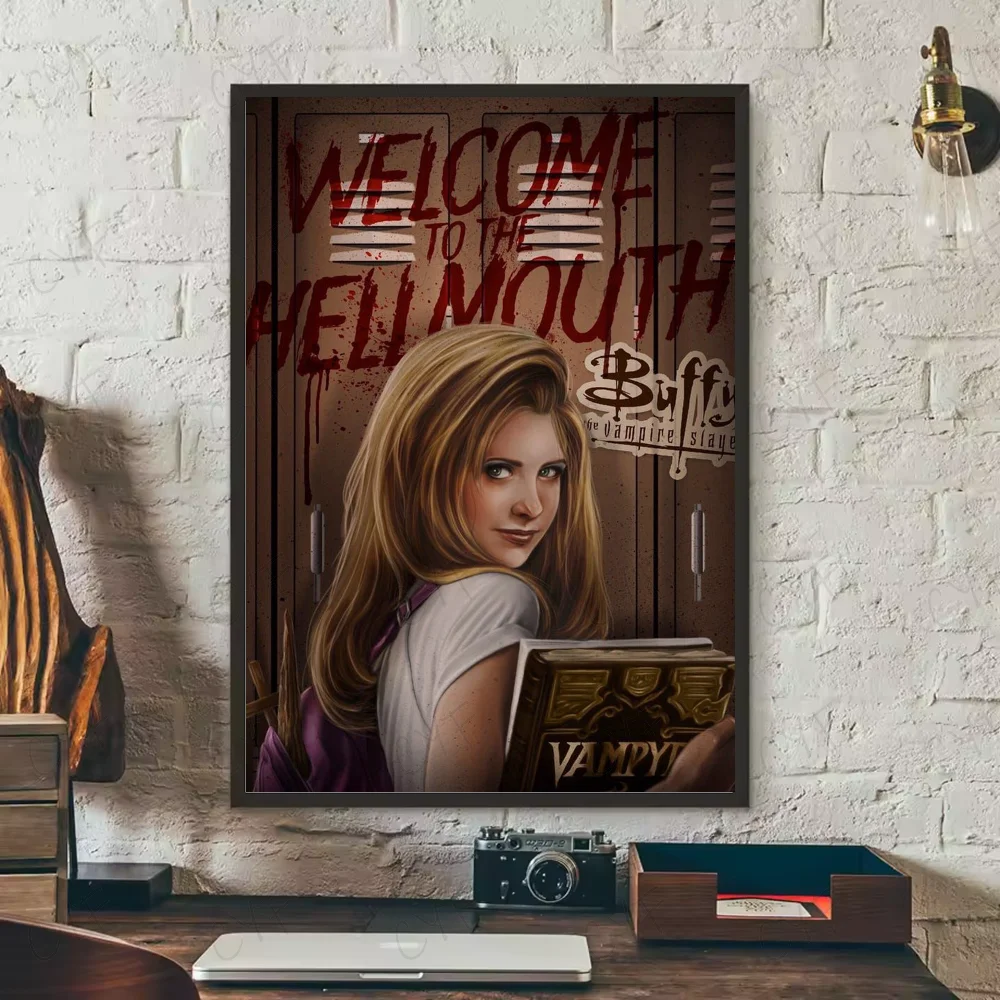 Vintage Buffy The Vampire Poster HD art sticky wall waterproof home living room bedroom bar aesthetic decoration Peaceful Pleasures Health and Wellness z18 50X70cmNoframe