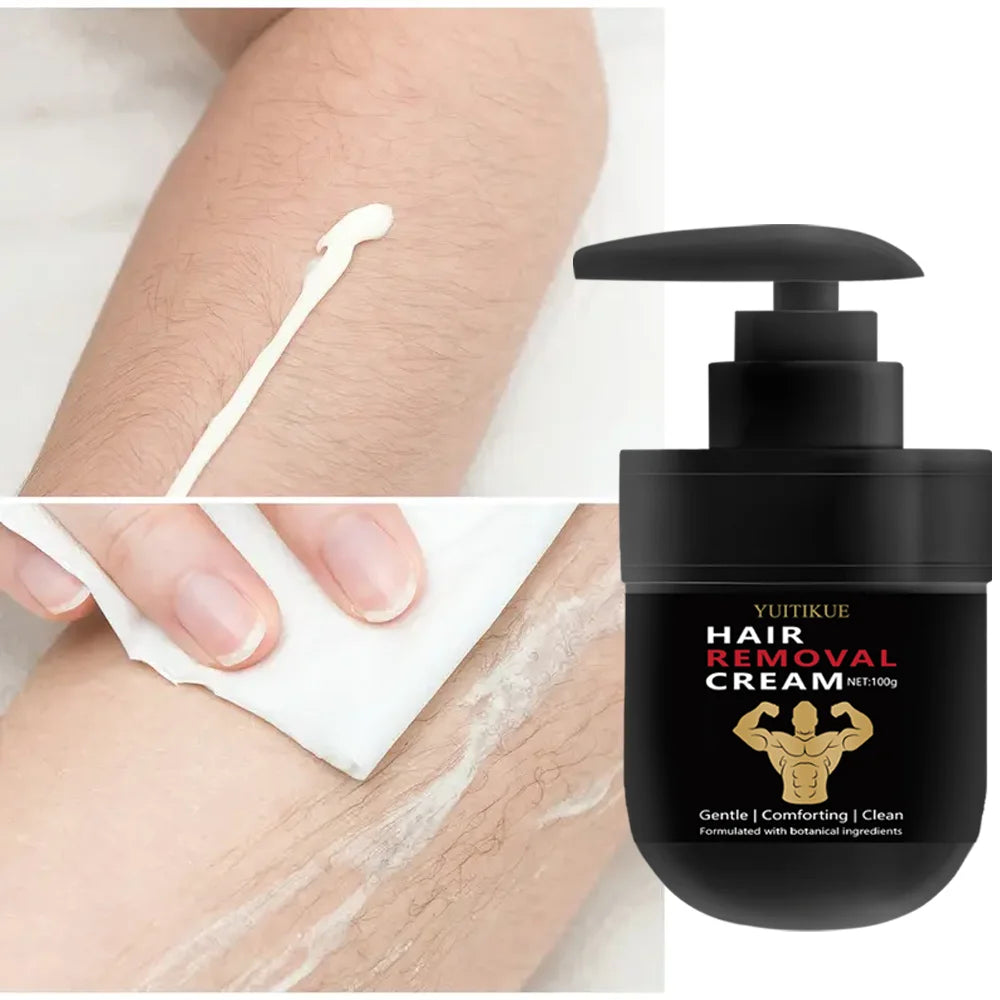 YUITIKUE Men's Hair Removal Cream 100g – Full Body, No Black Spots Hair Removal Cream Peaceful Pleasures Health and Wellness