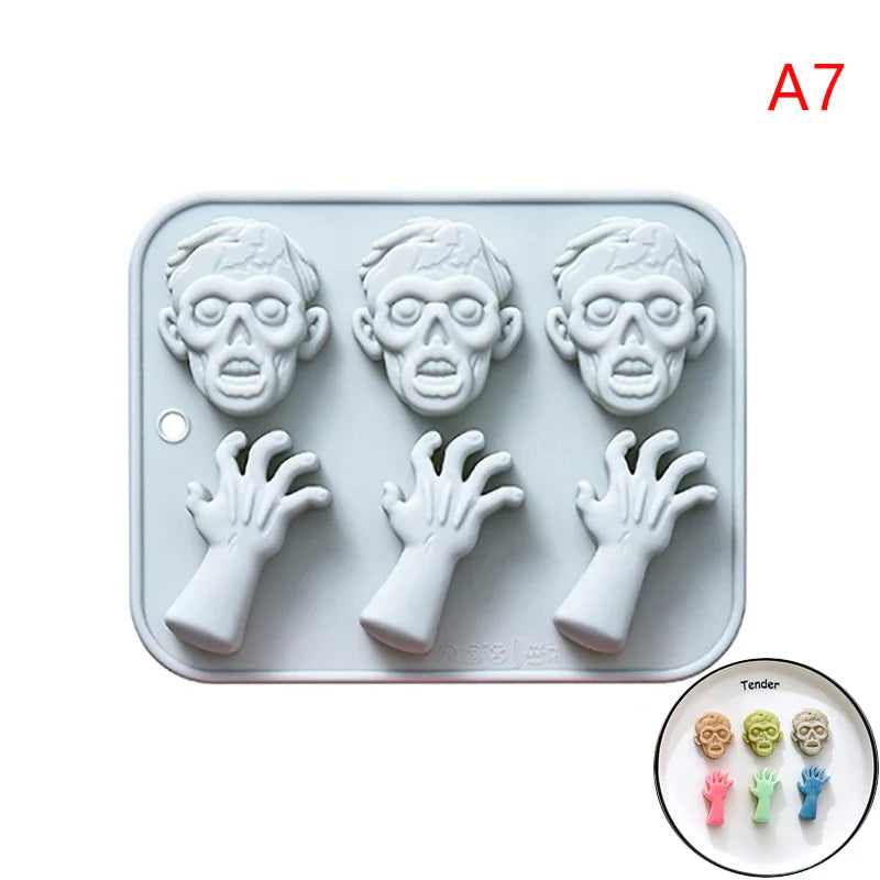 Halloween Silicone Mold – Finger, Heart & Brain for Candy & Choc