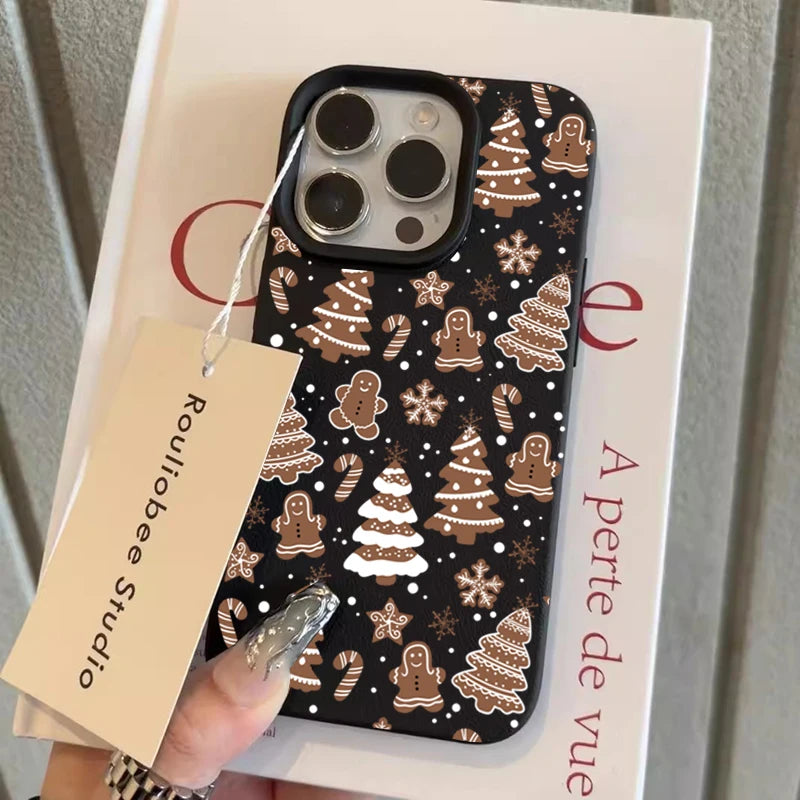 Shockproof Soft Cover Christmas Tree Snowflake Pattern Phone Case For iPhone 17 16 15 14 13 12 11 17 Pro Max Air XSMax XS XR X Peaceful Pleasures Health and Wellness Black-B iPhone XR