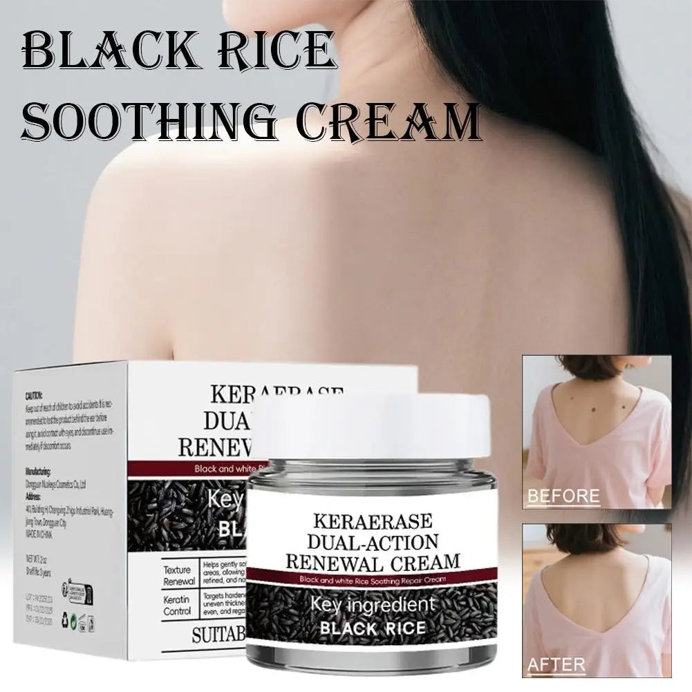 Black Rice Raw Pulp Moisturizing Cream - Hydrates, Evens Skin Tone, Reduces Fine Lines With Rice Extract & Hyaluronate Face Care Peaceful Pleasures Health and Wellness