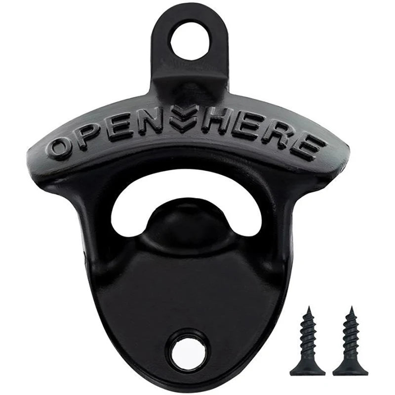 Wall-Mounted Bottle Opener | Stainless Steel Bar & Kitchen