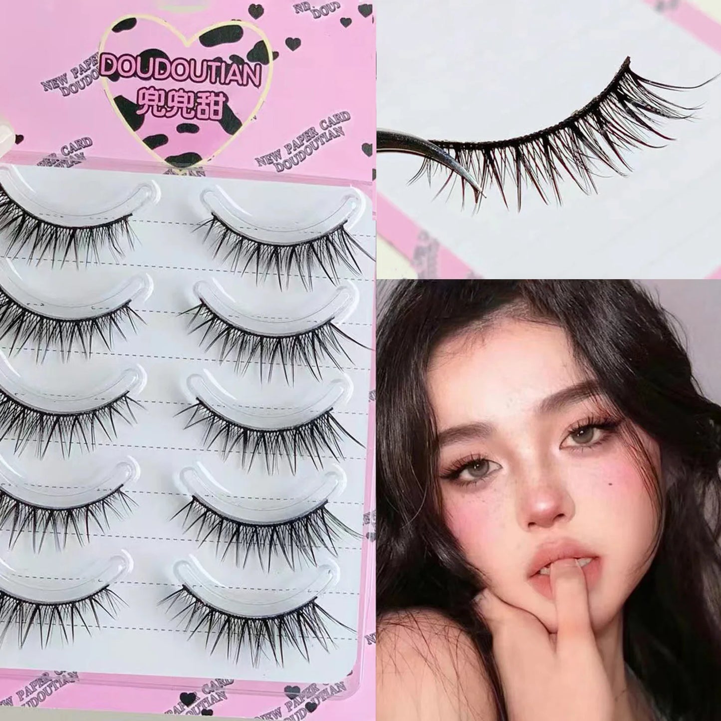 Wispy False Eyelashes – DIY Cosplay Anime Strip Lashes 3 Pairs