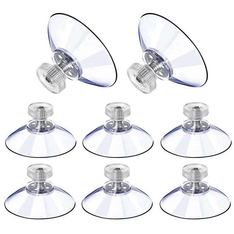 5pcs 32/41/53mm Round Strong Transparent Suction Cups with Screw Plastic Suction Pads Adhesive Suction Holder with Screw Nut Peaceful Pleasures Health and Wellness 5pcs 30mm
