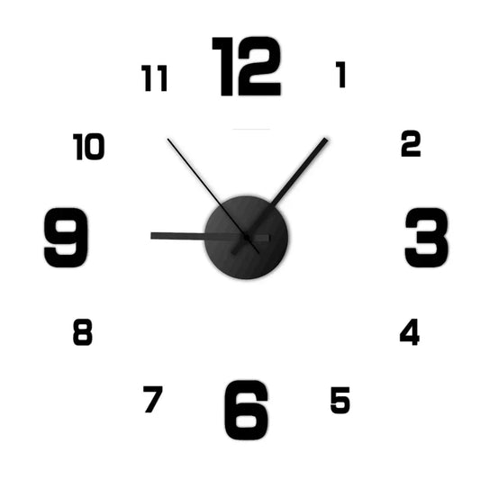Modern 3D DIY Acrylic Wall Clock – Large Frameless Quartz Decor DIY Wall Clock Peaceful Pleasures Health and Wellness