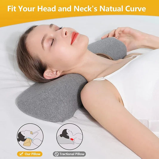 Cervical Pillow, Memory Foam Contour Pillow, Bed Pillows for Side Sleeper Ergonomic Orthopedic Sleeping Pillow, Neck Pillow Peaceful Pleasures Health and Wellness