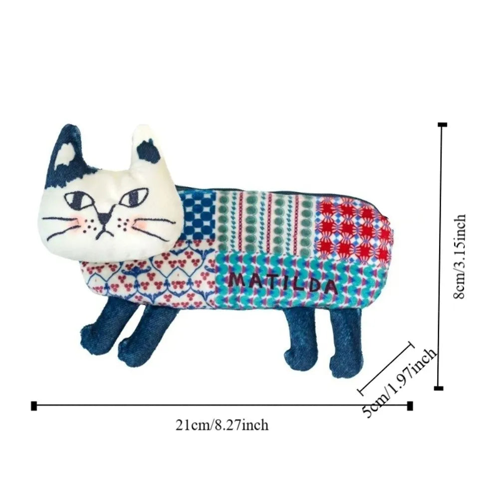 Large Capacity Cat Climbing Pencil Case Portable Makeup Bag Students Stationery Bag Multi-functional Funny Pen Organizer Gifts Peaceful Pleasures Health and Wellness