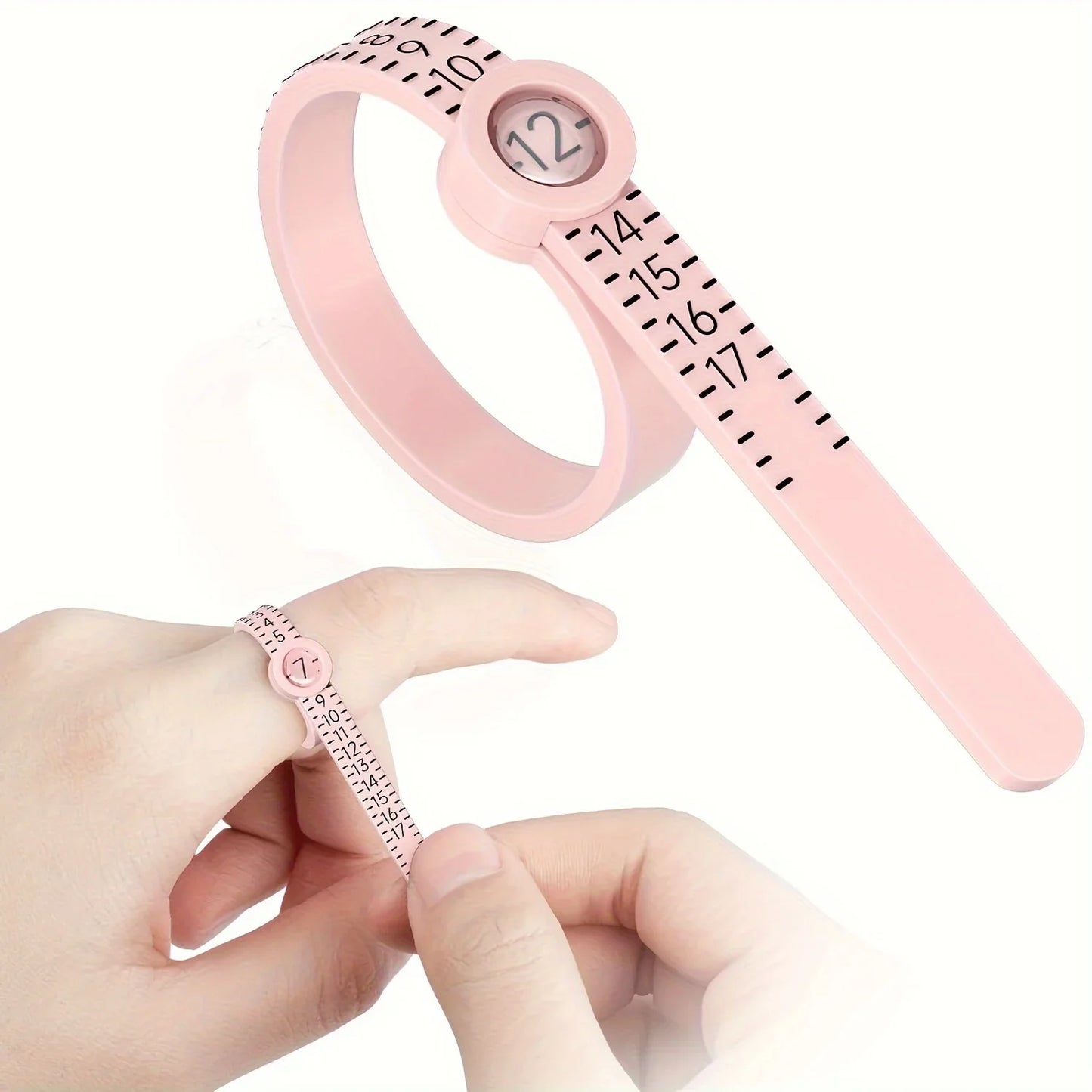 Ring Sizer Tool Set – Sizes 1–17 with Magnifying Glass & Ruler