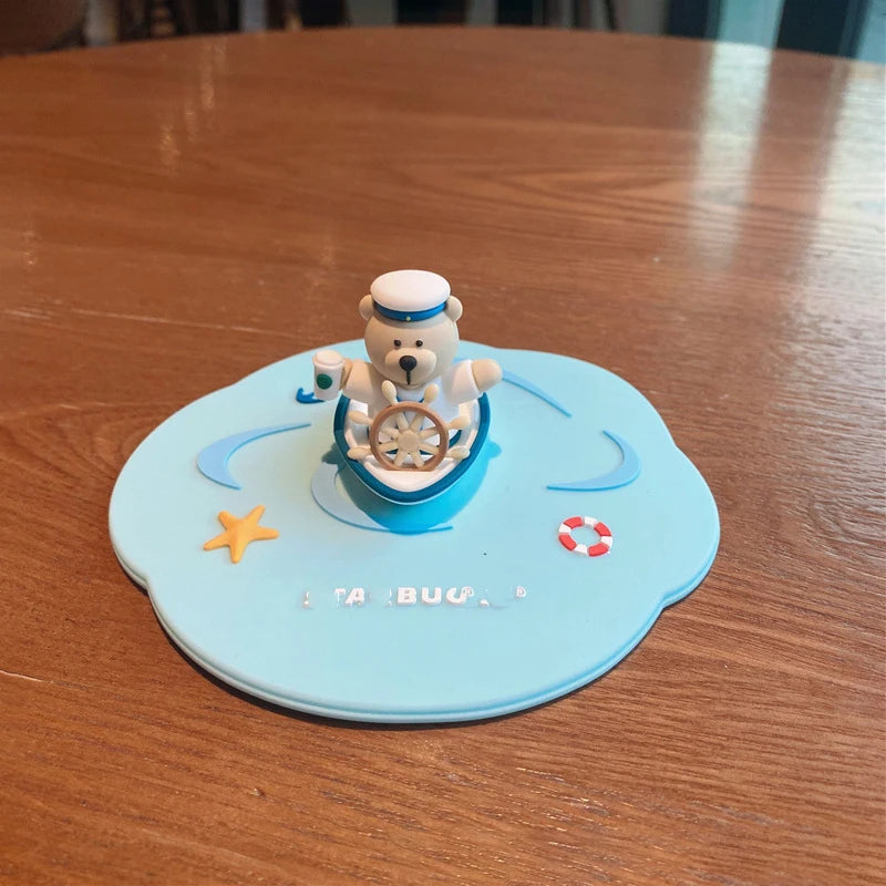 Cute Cartoon Silicone Cup Cover – BPA-Free Universal Lid