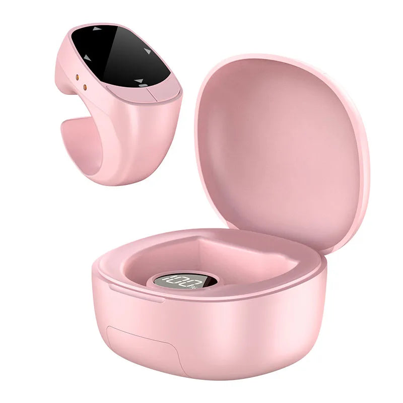 Bluetooth 5.3 Fingertip Scrolling Ring Remote – Selfie & Video Peaceful Pleasures Health and Wellness Pink C