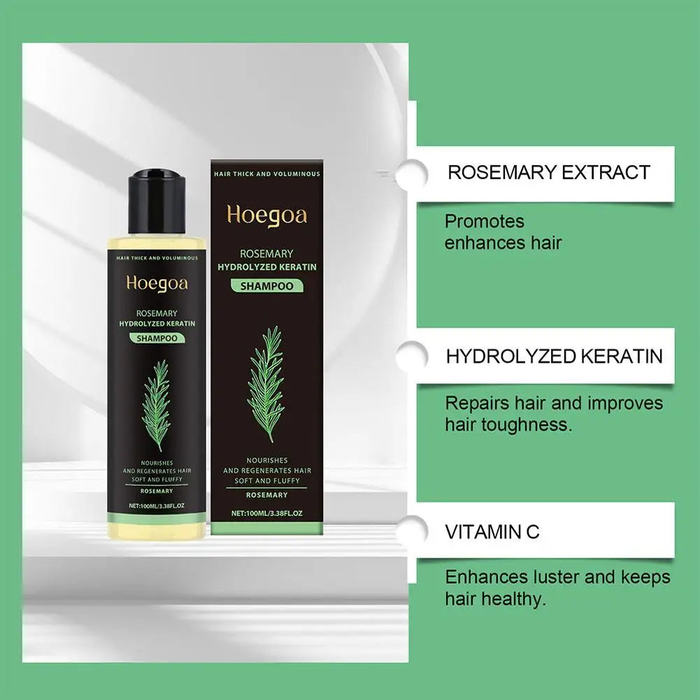 Natural Rosemary Hair Shampoo 100ML Reduce Hair Loss Clean Dandruff Nourish Moisturize Scalp Hair Care Product Peaceful Pleasures Health and Wellness
