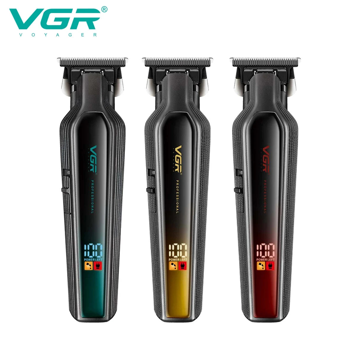 VGR professional hair clipper gradient T-shaped blade hair clipper, hair salon home LED digital engraving electric clipper V-930 Peaceful Pleasures Health and Wellness