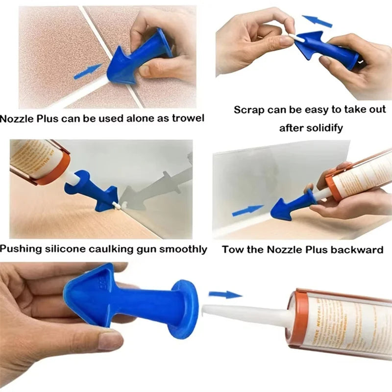 3PCS Caulking Nozzle Applicator,Silicone Caulking Tools Kit(6.5R, 10R, 13R) Reusable Finisher Adapter,Sealant Nozzle,Caulk Saver Peaceful Pleasures Health and Wellness