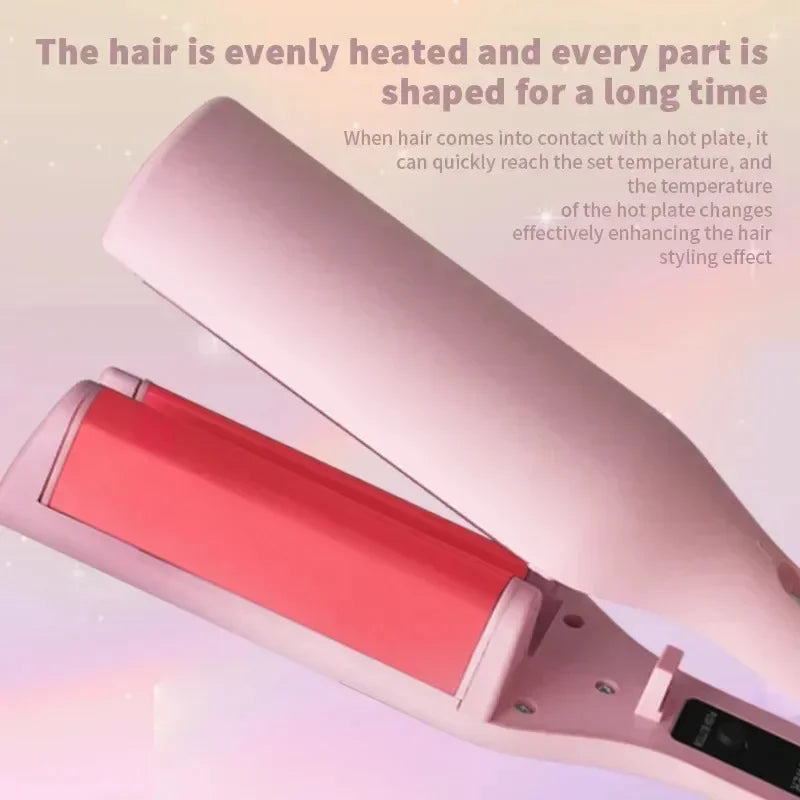 32MM Electric Curling Iron Automatic Lambswool Curling Tool Long Lasting Styling French Styling Rotating Anti-Flame Design Peaceful Pleasures Health and Wellness