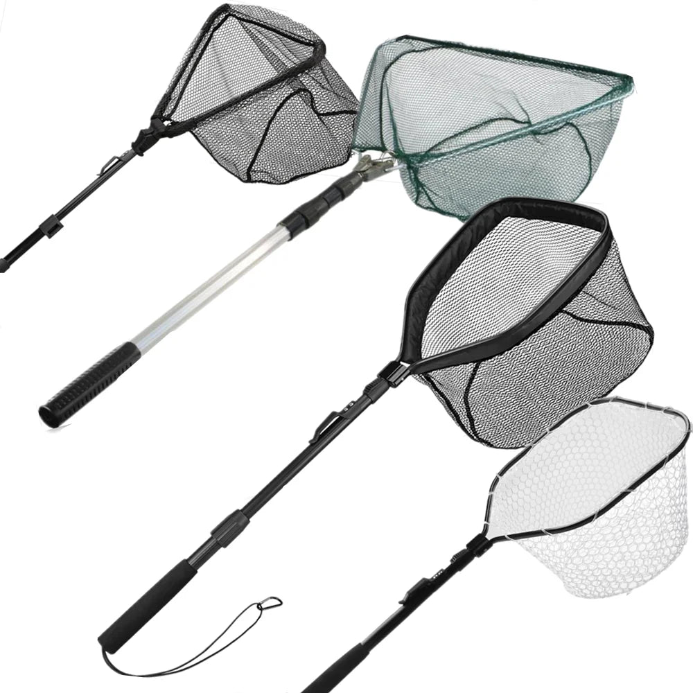 Telescoping Foldable Fishing Landing Net – Extends to 190cm