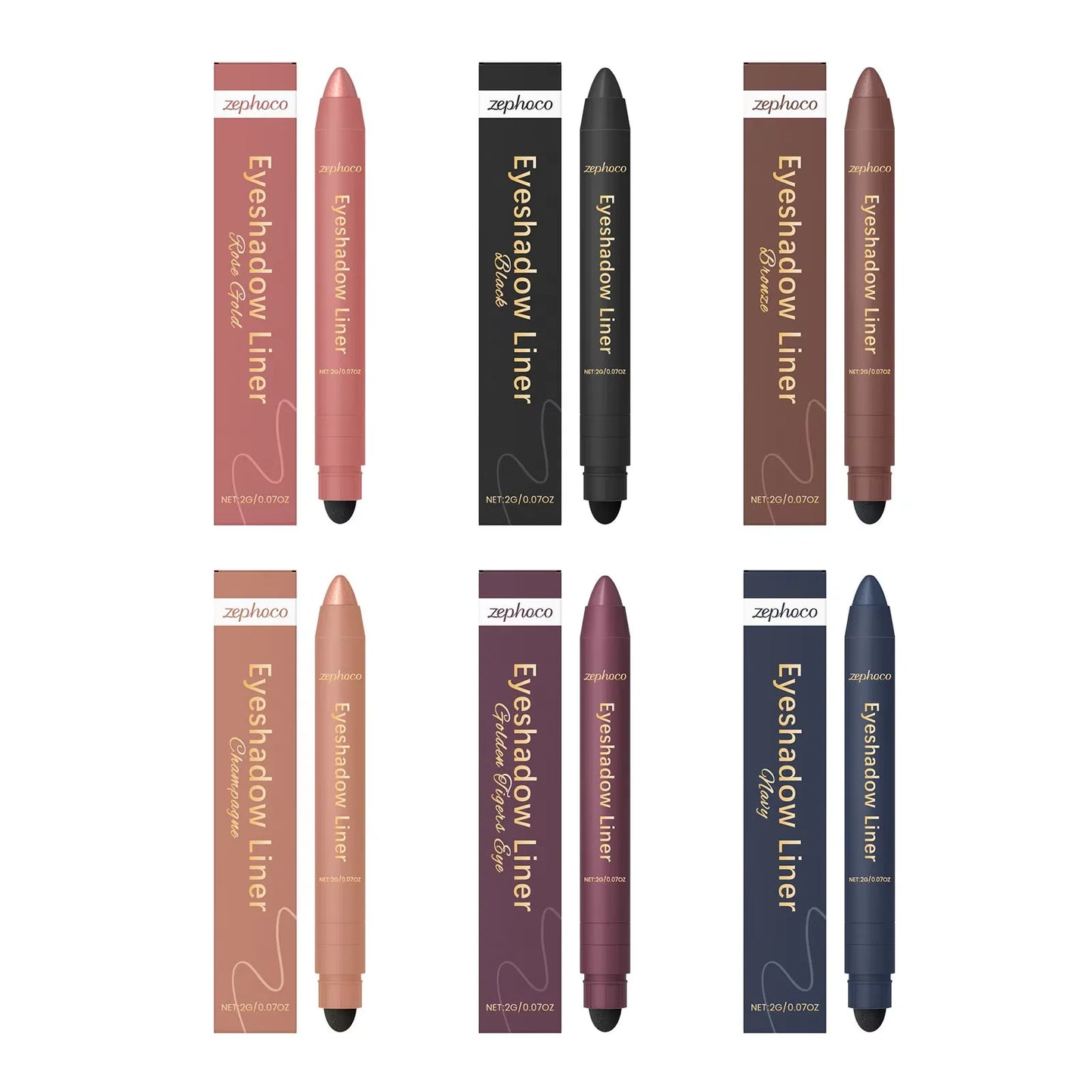 2-in-1 Eyeshadow & Liner Pen | Waterproof Long-Lasting 6 Colors