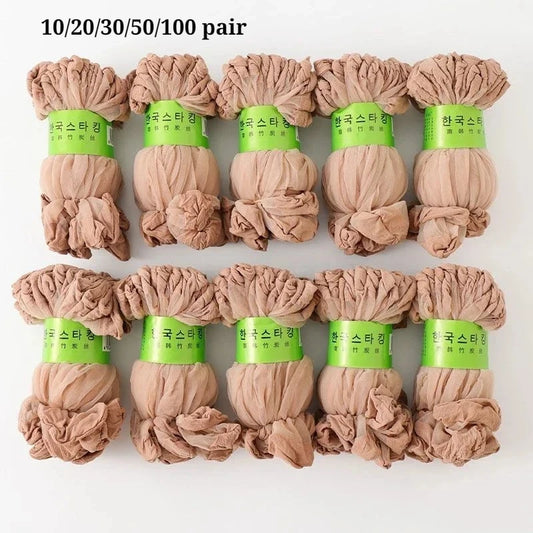 Women's Ultrathin Transparent Nylon Ankle Socks | 10–100 Pairs Women's Ankle Socks Peaceful Pleasures Health and Wellness