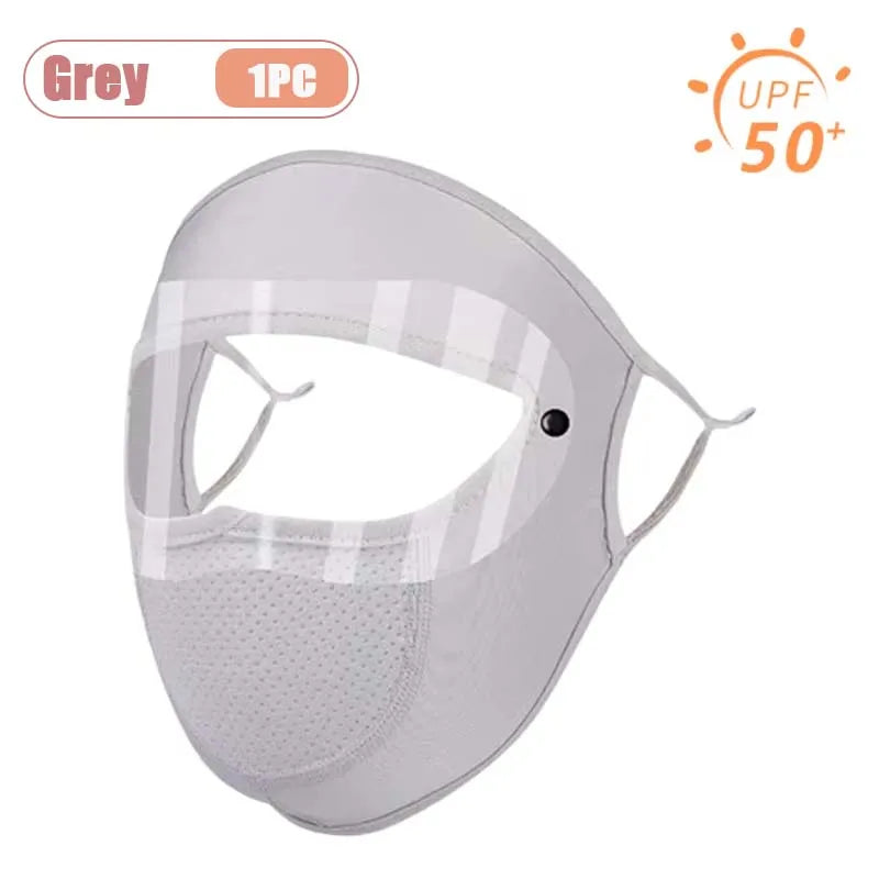 UPF 50+ Full Face Cover Mask with Goggles | UV & Dust Shield