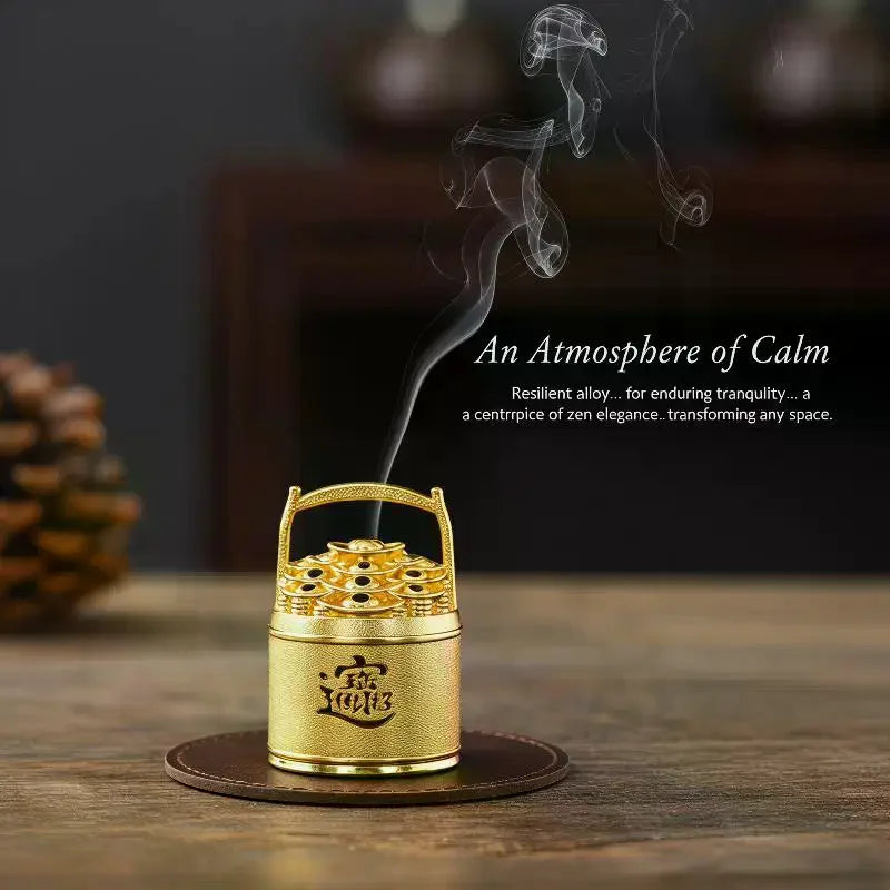 Rose Yuanbao Incense Burner | Feng Shui Meditation Home Décor