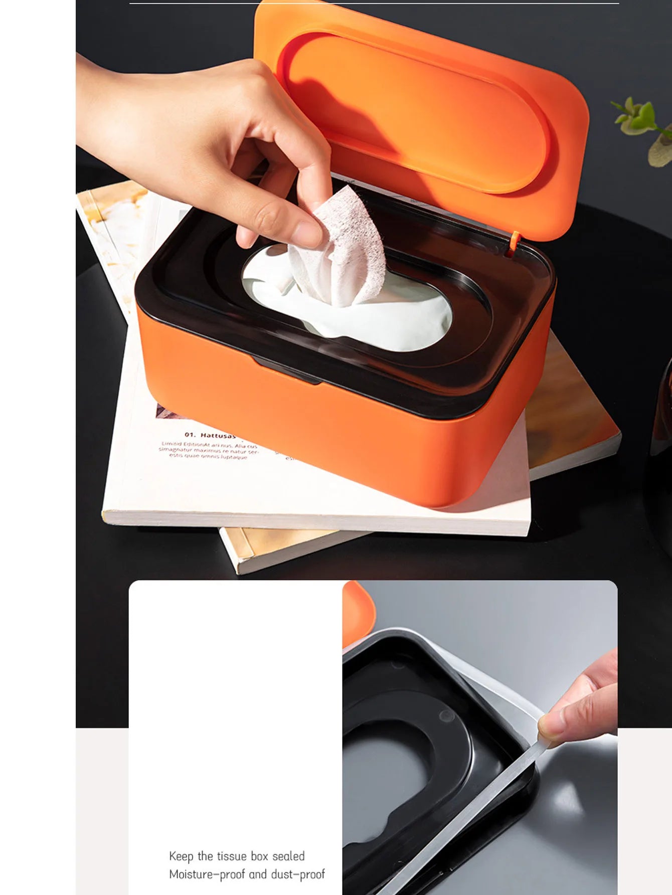 1Pcs Wet Wipes Dispenser with Lid Dustproof Tissue Storage Box for Home Office Wet Tissue Mask Storage Box Desktop Organizer Peaceful Pleasures Health and Wellness