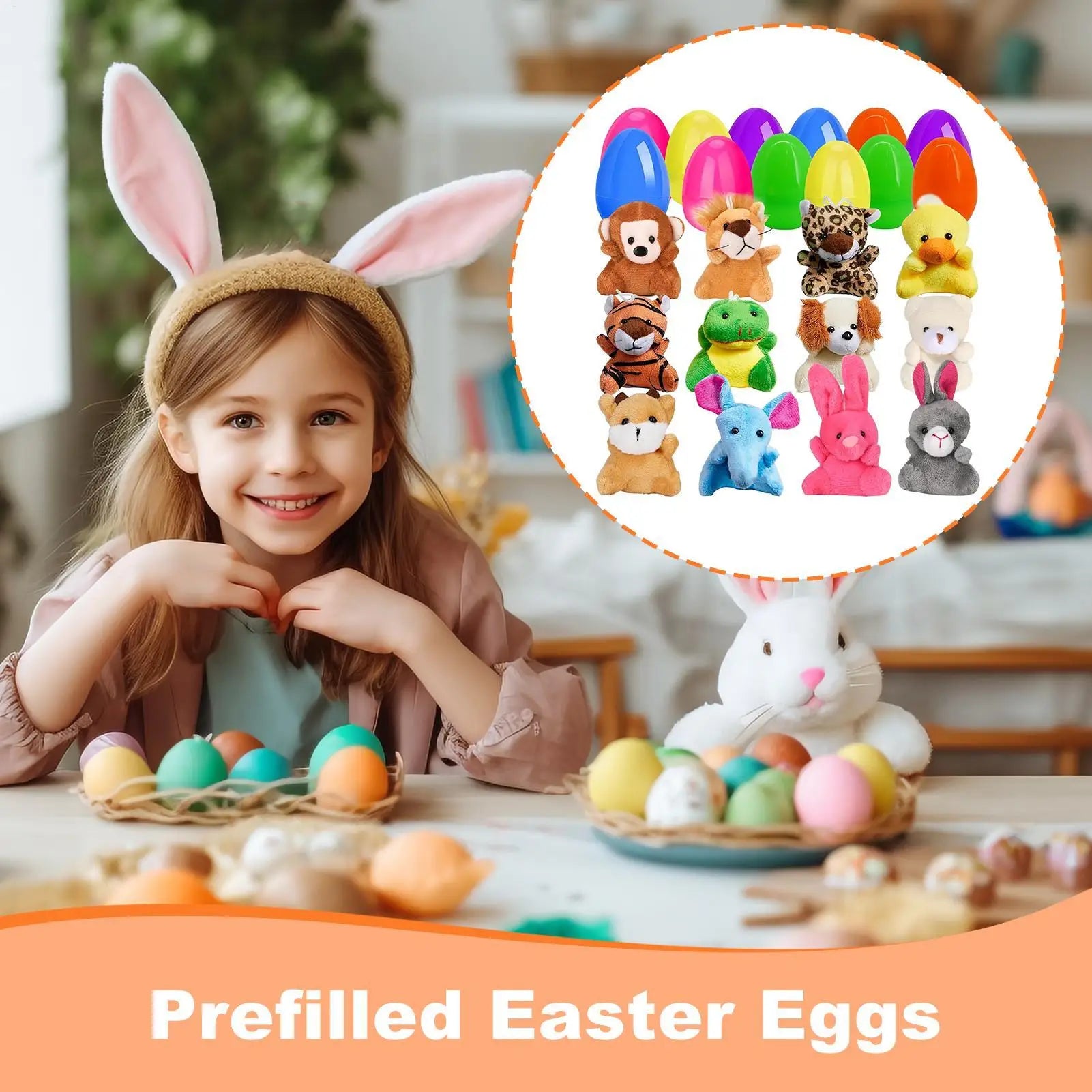 Prefilled Easter Eggs with Plush Animal Toys – 12, 24 or 36 Pack Prefilled Easter Eggs Peaceful Pleasures Health and Wellness