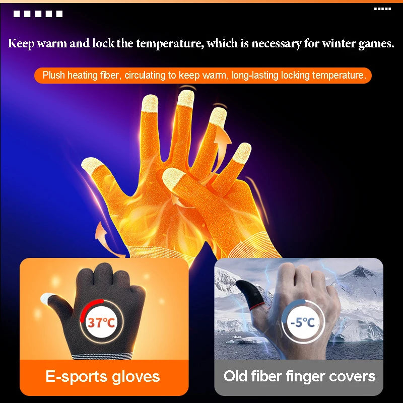 Game touch screen gloves breathable sweat-proof warm the glory of the king eat chicken e-sports hand tour five fingers gloves Peaceful Pleasures Health and Wellness