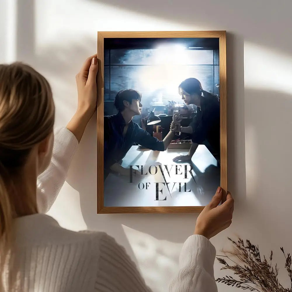 Drama F-Flower of Evil Poster HD Self Adhesive Waterproof Wall Art Ideal for Home Office Dorm Bedroom Great Gift Peaceful Pleasures Health and Wellness White7 15X20cmNoframe