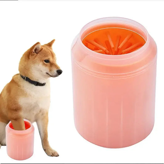 Portable Pet Paw Cleaner – Silicone Foot Washer & Towel Bucket Pet Paw Cleaner Peaceful Pleasures Health and Wellness