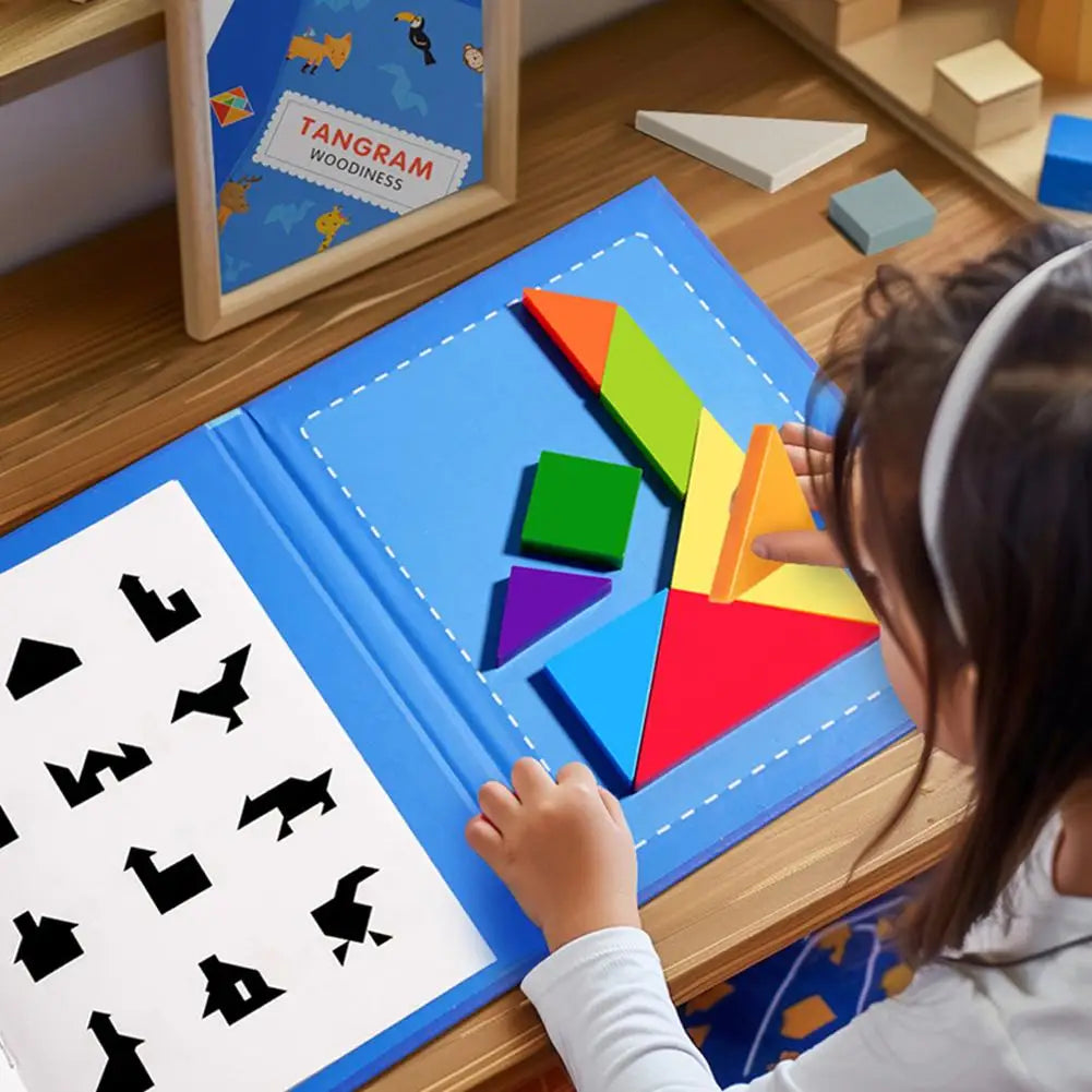 Magnetic Tangram Puzzle for Kids | Montessori Learning Toy