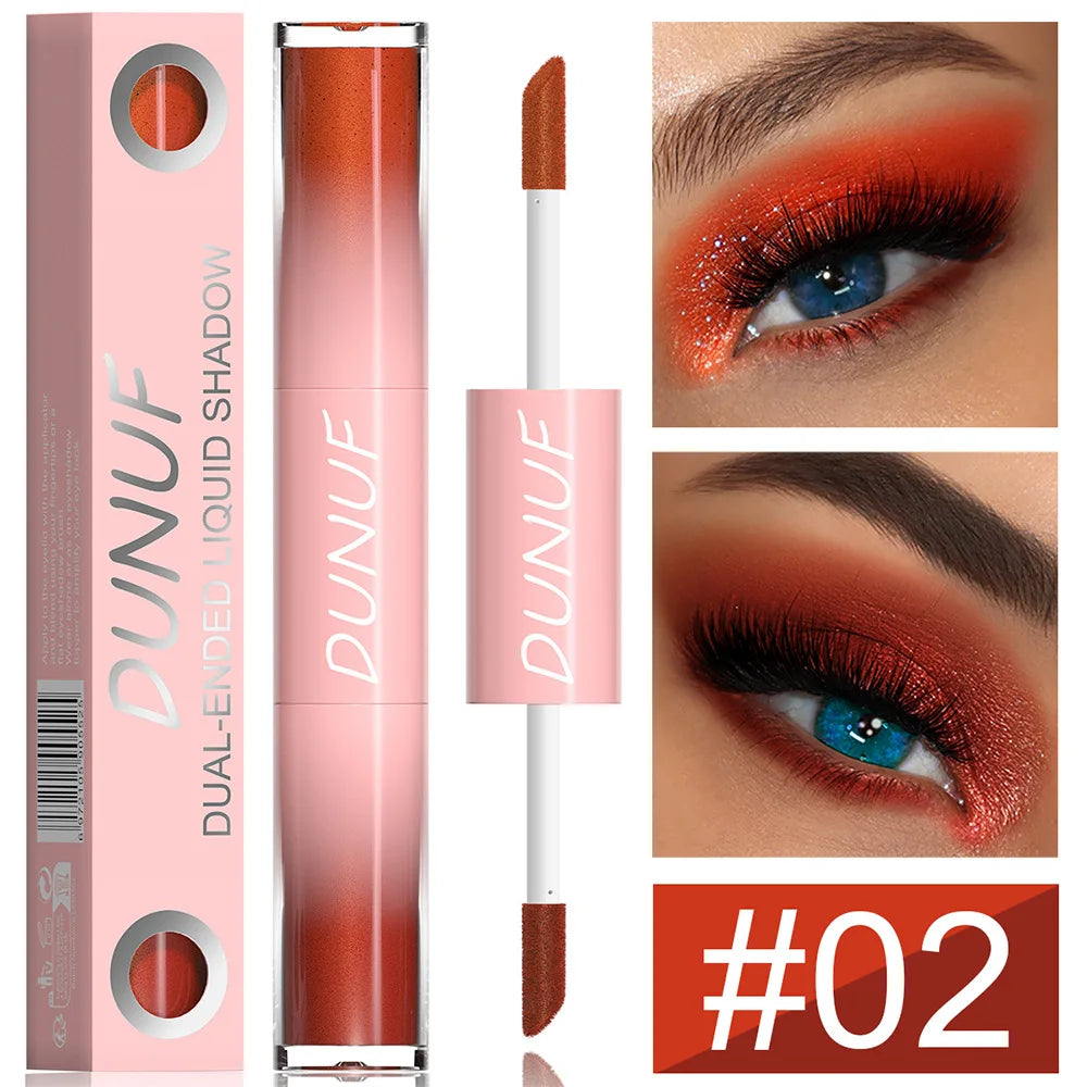 Dual-Ended Liquid Eyeshadow - Long-Lasting, Shimmer Finishes In Red, Blue, Purple, Bronze - Ideal For Holiday And Stage Makeup Peaceful Pleasures Health and Wellness DU12SSTSYY02