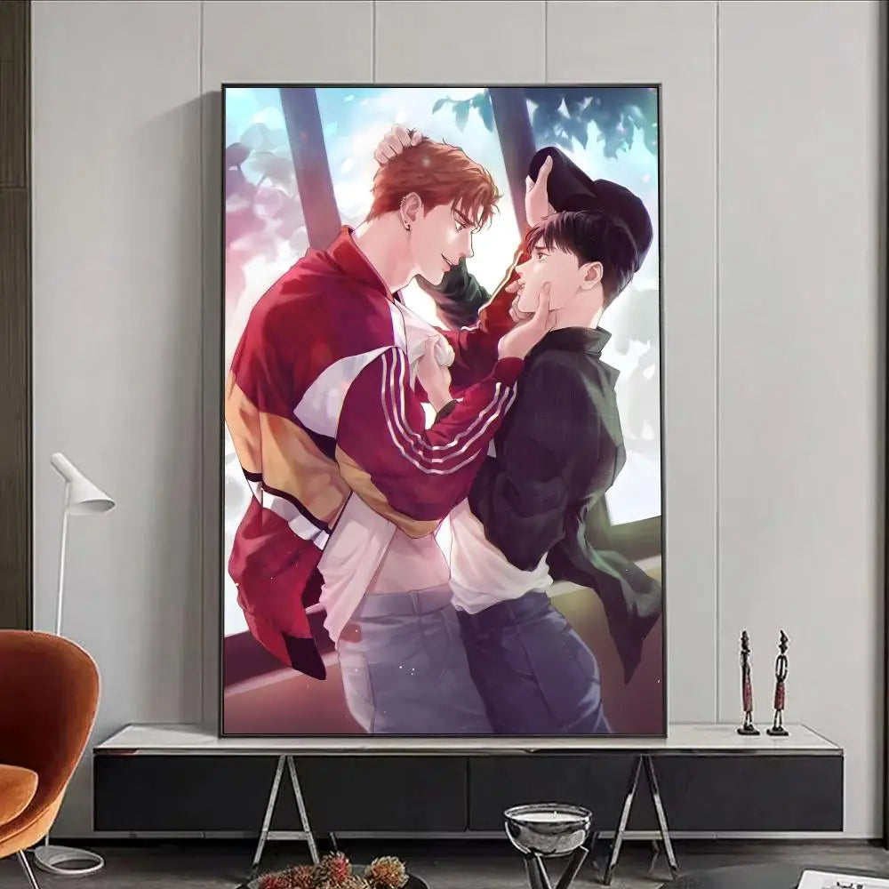 Semantic Error Jaeyoung & Sangwoo HD Waterproof Anime Poster Anime Wall Poster Peaceful Pleasures Health and Wellness Black1 40X50cmNoframe