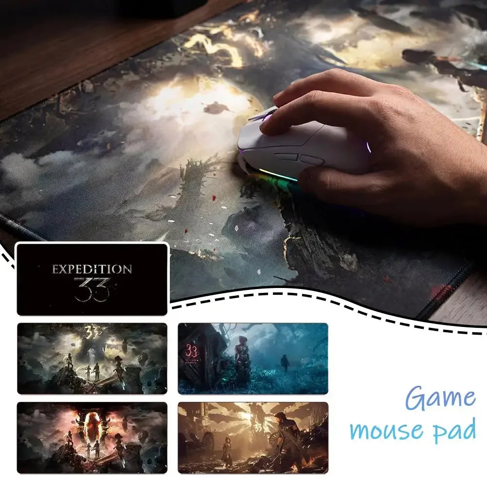 Hot Game Clair Obscur Expedition 33 gamer Keyboard Mouse Mat 30*80/30*60cm Large Gamer Mousepad PC Desk Mat Gaming Accessories Peaceful Pleasures Health and Wellness