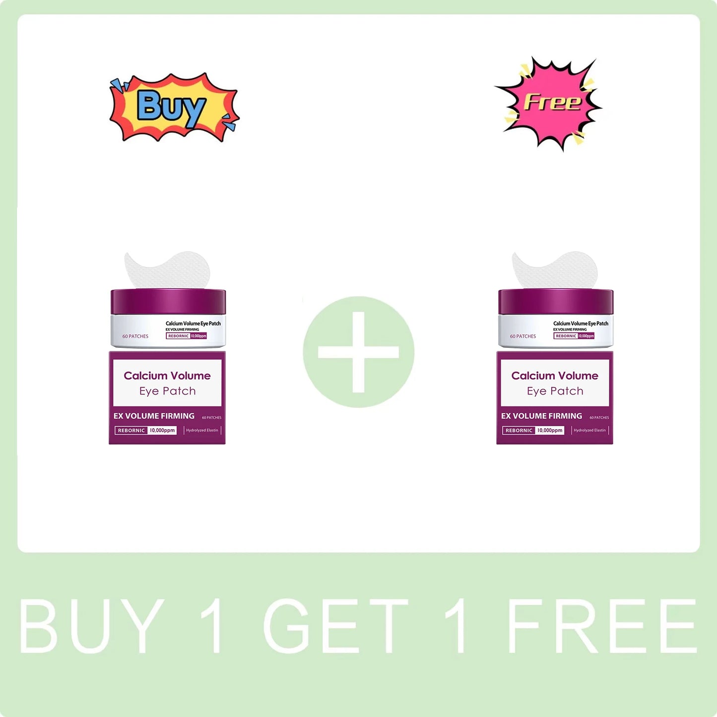 Calcium Volume Eye Patch Firming Lifting Under the Eye Soft Tender Eye Area Reduce Dark Circles Anti Puffiness Nourish Eye Care Peaceful Pleasures Health and Wellness Buy 1 Get 1 Free