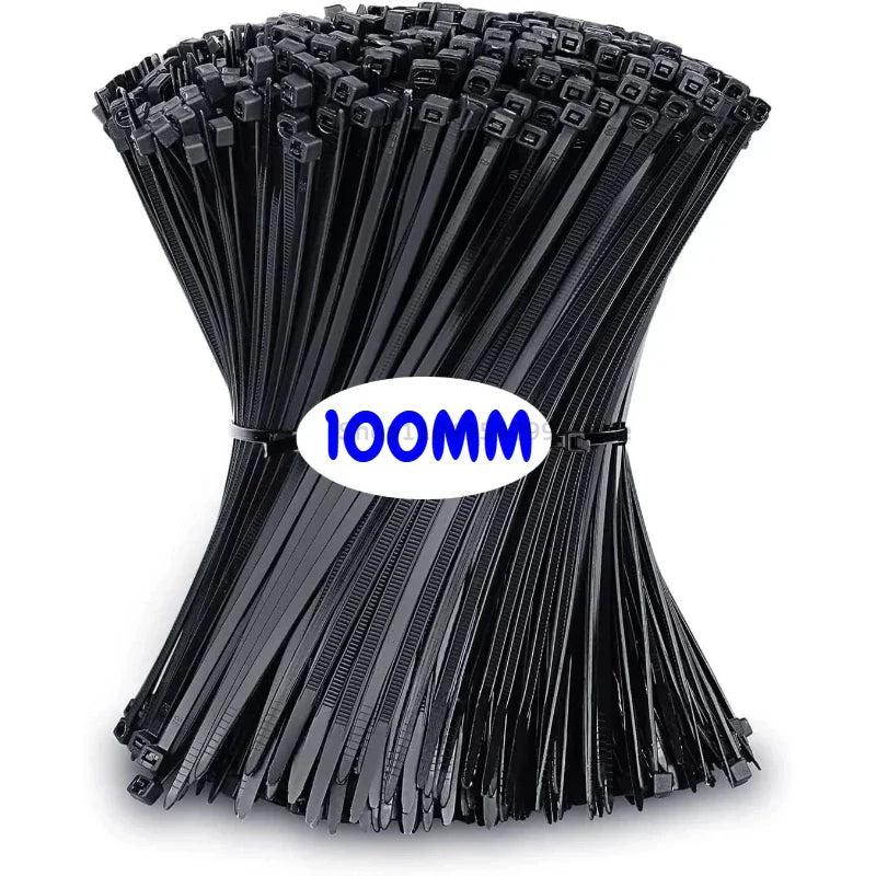 100Pcs UV Resistant Nylon Cable Ties – Self-Locking Zip Ties