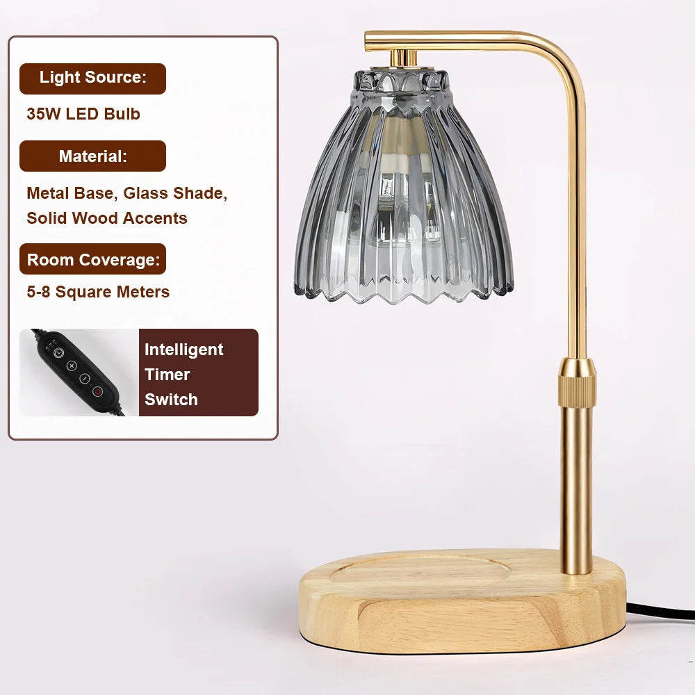 Nordic Candle Warmer Lamp with Timer & Dimmer | Wax Melt Light