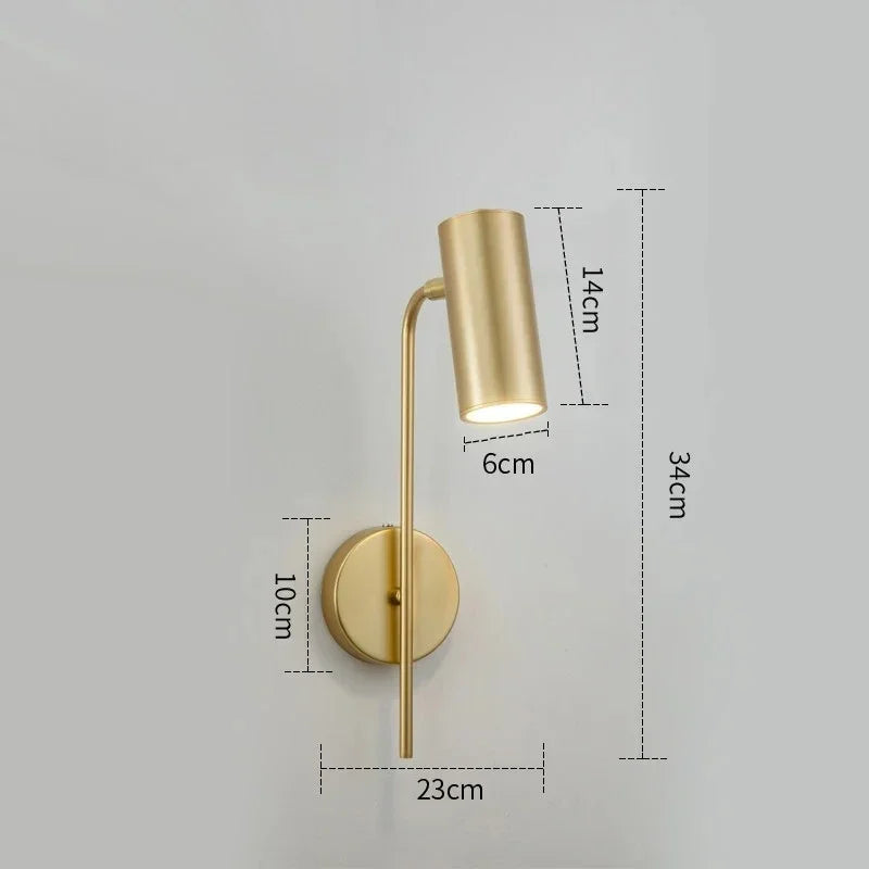 Rotating LED Wall Reading Lamp with Switch | Modern Home Decor