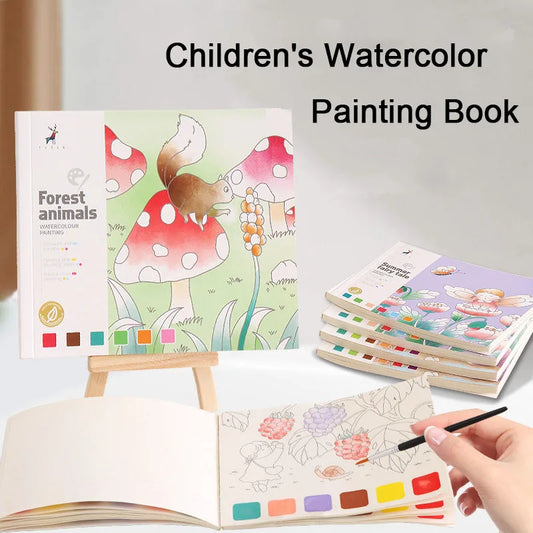 20Page Children's Creative Watercolor Painting Book Fairy Ocean Peaceful Pleasures Health and Wellness