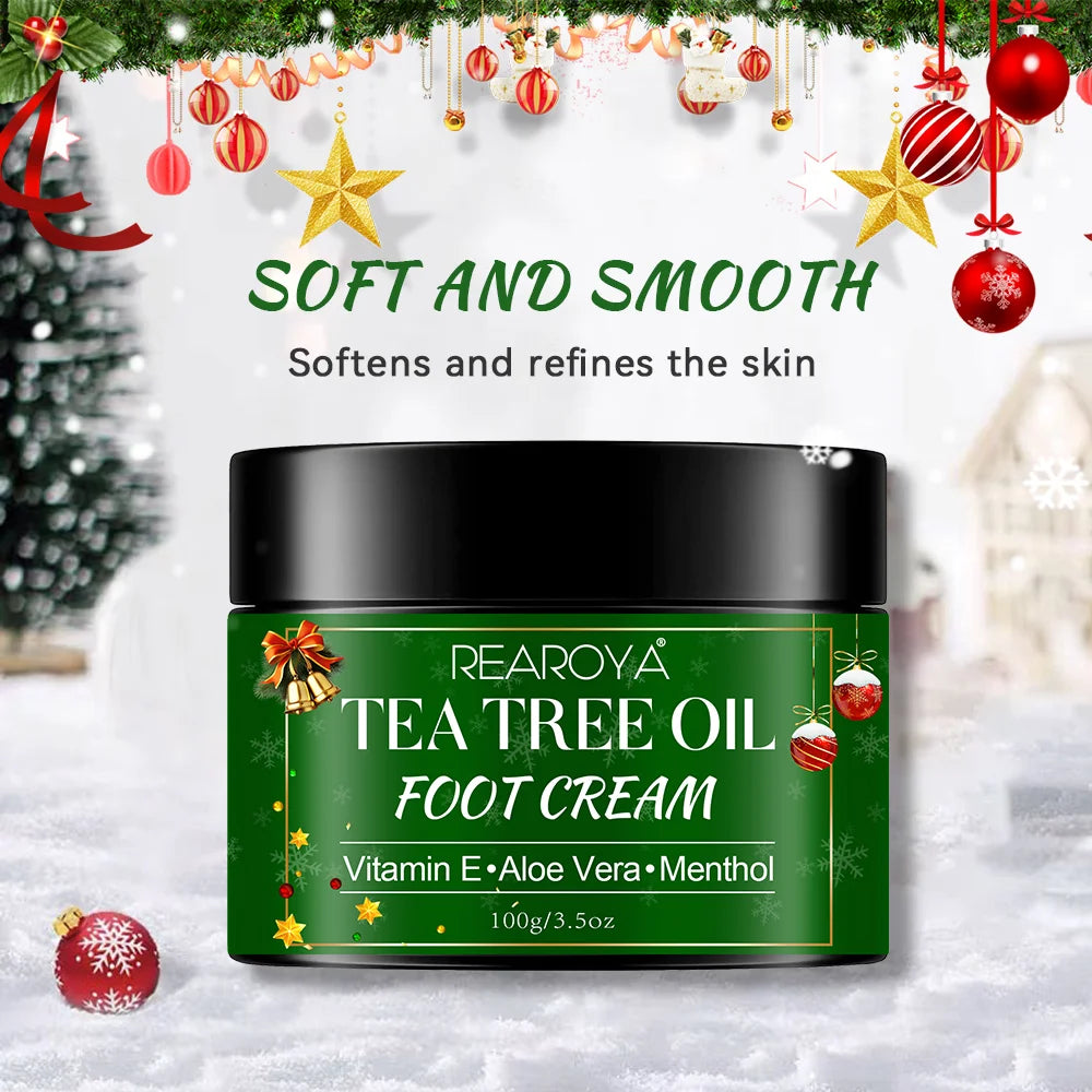 Tea Tree Oil Foot Cream for Dry, Rough & Cracked Heels Peaceful Pleasures Health and Wellness
