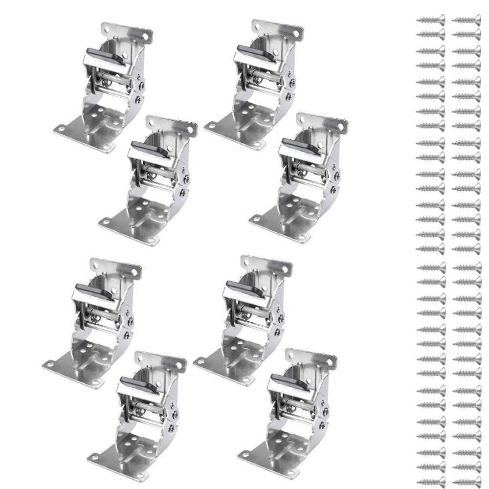 4-Pack Self-Locking Folding Hinges 180° Heavy Duty Table Brackets