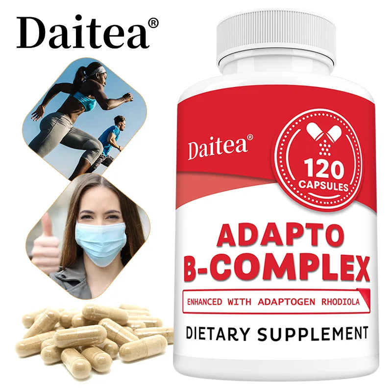 B-Complex Vitamins Capsules, 120 Vegan Capsules, Supports The Nervous System, Promotes Energy Metabolism, Non-GMO, Gluten-free Peaceful Pleasures Health and Wellness