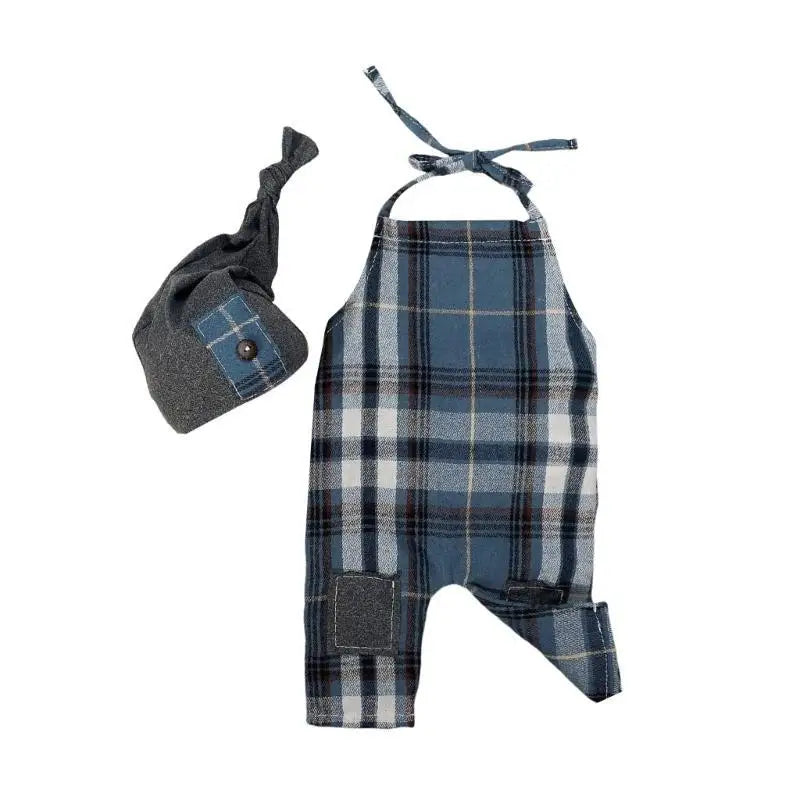 Newborn Boy Photography Outfit Set – Romper & Hat 0–6M