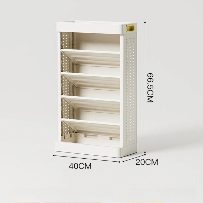 Mobile Bookshelf Storage Rack with Wheels – Kids & Dorms
