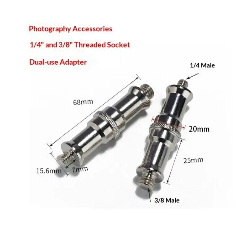 1/4 to 3/8 Double Head Screw Adapter | Camera Tripod Thread