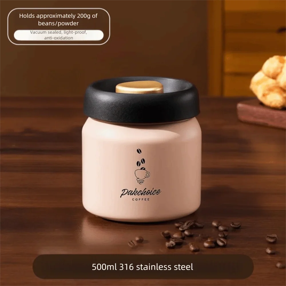 316 Stainless Steel Airtight Vacuum Coffee Storage Jar