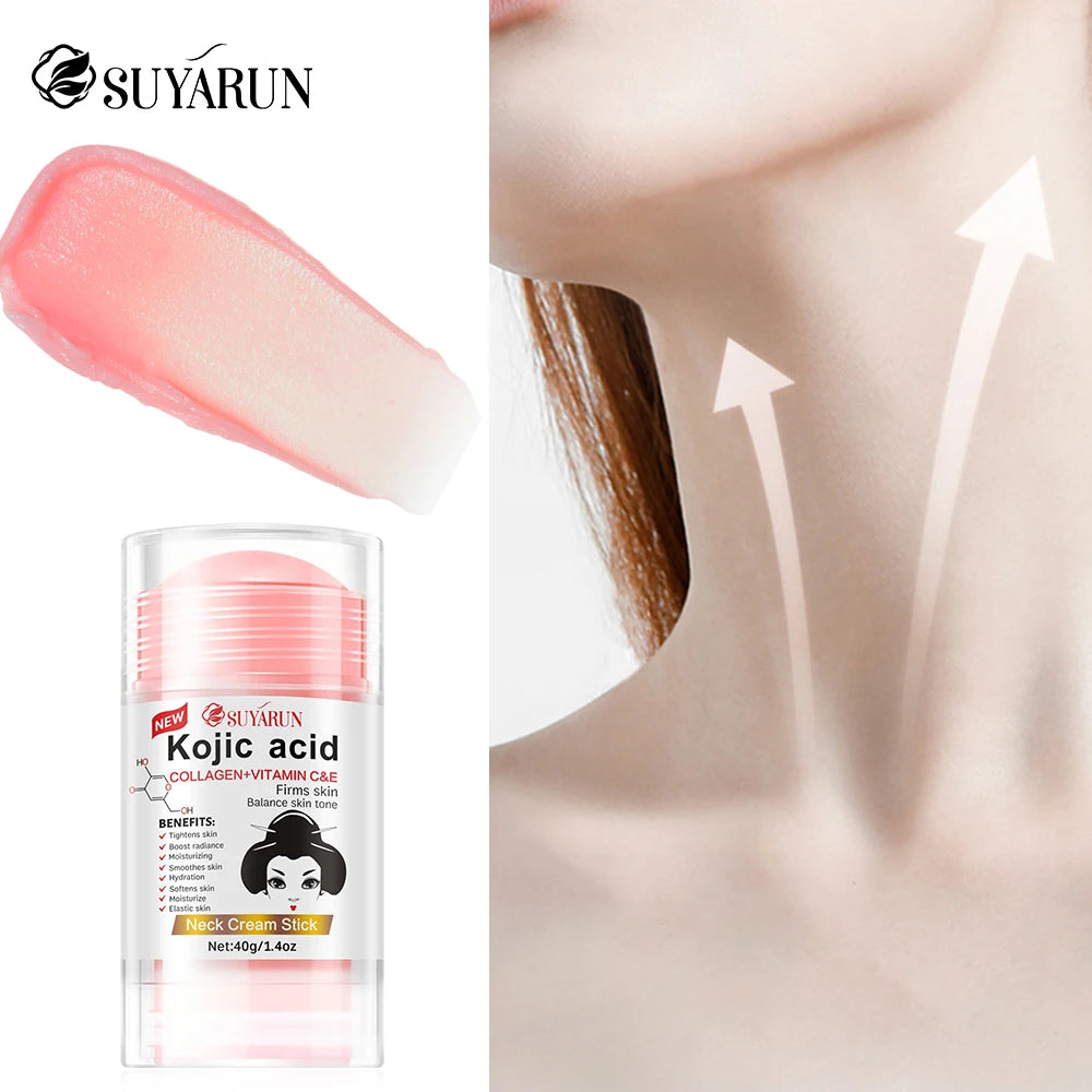 SUYARUN Kojic Acid Care Cream Stick Care Deep moisturizes and nourishes your dry rough skin with neck care cream. Peaceful Pleasures Health and Wellness