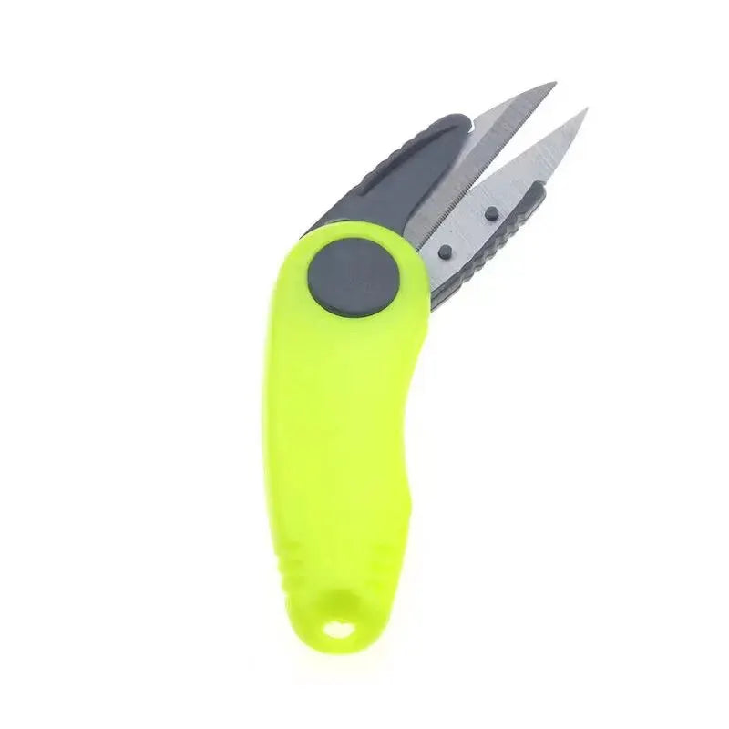 Folding Scissors Stainless Steel Fish Use Scissor Multifunction Fishing Line Cut Clipper Shrimp-Type Fishing Tackles Pesca Peaceful Pleasures Health and Wellness green